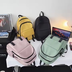 Unisex Multifunctional Casual <b>Backpack</b> <b>Large</b> Capacity Simple Fashion Design Nylon Waterproof Students' Pure Colour Schoolbag - Product Image 2