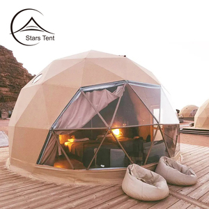 6m de alta calidad al aire libre impermeable iglú casa prefabricada tienda con estufa tipo <span class=keywords><strong>camping</strong></span> para vivir <span class=keywords><strong>4</strong></span> estaciones cabaña de troncos fiesta familiar - Product Image 2
