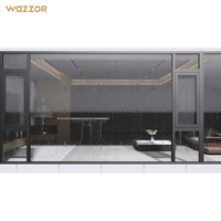 Ventanas Abatibles de Aluminio y Vidrio Insonorizadas Modernas para Villa, Precio de Fábrica Wazzor