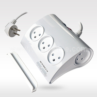 Prise de courant Prise de bureau israélite 5 voies 2P + T 16A 250V ~ avec interrupteur de protection contre les surcharges avec 2 USB et indicateur LED