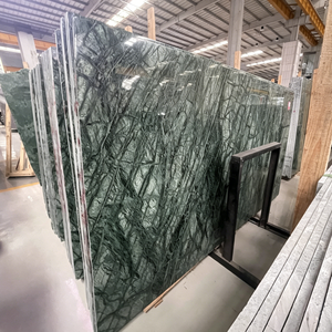 Lastra di Marmo <span class=keywords><strong>Verde</strong></span> Indiano per Esterni, <span class=keywords><strong>Pietra</strong></span> Naturale Lucidata per Piani Cucina, Piastrelle da Parete, Decorazione Interna ed Esterna - Product Image 2