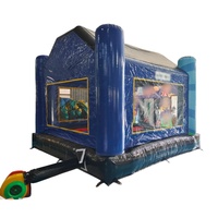 Castillo Inflable Comercial para Perros, Combo de Casa de Brinco Inflable con Tobogán, Brincolines Inflables para Fiestas