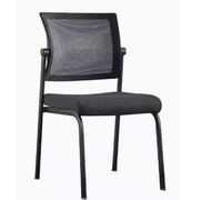 Chaise de salle d'attente empilable noire personnalisée en tissu moderne en métal Chaises de salle de conférence empilables pour les visiteurs Chaise empilable nordique