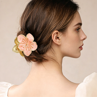 Accessoires pour cheveux élégants de haute qualité pour enfants, style européen et américain, pince à cheveux en alliage en forme de fleur et de requin