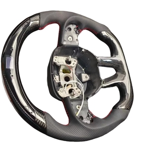 <span class=keywords><strong>Volant</strong></span> de direction en fibre de carbone de style sport personnalisé avec affichage LED du régime moteur compatible avec Dodge Challenger Charger SRT 2014-2019 - Product Image 4