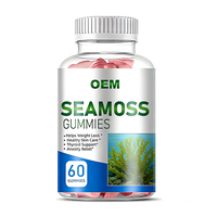 Gummies de mousse de mer personnalisées OEM, marque privée, supplément à base de mousse de mer irlandaise pour la thyroïde, la peau et le bien-être