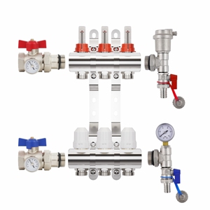 Sistema <span class=keywords><strong>de</strong></span> Calefacción por <span class=keywords><strong>Suelo</strong></span> <span class=keywords><strong>Radiante</strong></span> ZHONGLIANG, <span class=keywords><strong>Colector</strong></span> <span class=keywords><strong>de</strong></span> Latón para Calefacción por <span class=keywords><strong>Suelo</strong></span> <span class=keywords><strong>Radiante</strong></span>, Grupo Mezclador UFH, Paquete <span class=keywords><strong>de</strong></span> Control - Product Image 1
