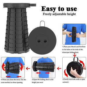 Hangruiポータブル折りたたみプラスチックスツールモダンデザインエントリーキャンプバルコニーパーク屋外仮設席 - Product Image 2