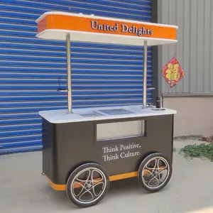 Carrinho de sorvete italiano comercial para hotel, 110V/220v, refrigerador para carro, carrinho de café com rodas, exibição de sorvete italiano
