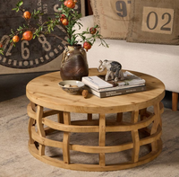 Canapé de salon, balcon de chambre à coucher, table basse en bois de style antique