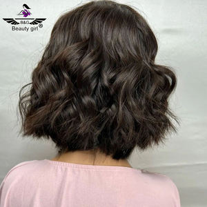 วิกผมสั้นของมนุษย์สีดำธรรมชาติหนังศีรษะแท้<span class=keywords><strong>ผม</strong></span>หยิกเป็นลอนมีเชือกผูกผมตรงขอบผมสำหรับเด็กวิกมีลูกไม้ขนาดเล็กแบบ HD - Product Image 2