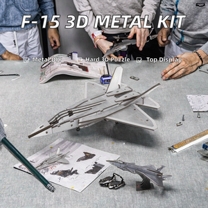 Puzzle d'<span class=keywords><strong>avion</strong></span> en <span class=keywords><strong>bois</strong></span> 3D <span class=keywords><strong>à</strong></span> <span class=keywords><strong>construire</strong></span> soi-même - Kit de construction de chasseur aérien pour garçons, adolescents et amateurs - Product Image 2