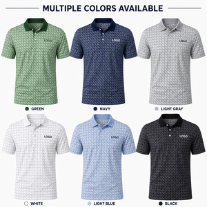 Polo de Golf Jacquard Verde Premium Personalizado para Hombre, Ropa Corporativa de Marca Privada con Tecnología de Absorción de Humedad, OEM - Product Image 2