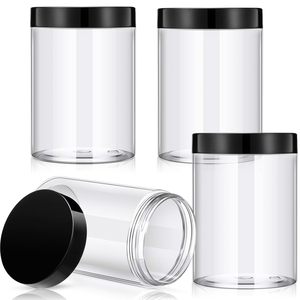 120ml 250ml 500ml 800ml 1000ml PET Baby Food <b>Jars</b> Eco-friendly <b>Plastic</b> <b>with</b> Black <b>Lid</b> Food Grade - Product Image 1