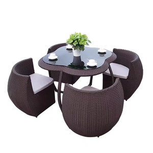 Juegos de muebles de Patio para exteriores, muebles de jardín, sofá de ratán de plástico y juego de jardín de 4 piezas - Product Image 3
