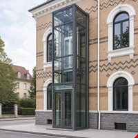 Ascenseur domestique pour maison privée, cabine panoramique, certifié CE, ascenseur pour maison privée, 2-5 étages