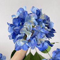 HGA Vente en gros de tiges de fleurs artificielles en soie d'hortensia pour la décoration d'automne vintage et les centres de table de mariage