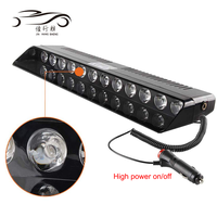 Luz de Advertencia para Automóvil Súper Brillante de 12 9 LEDS, Luz Intermitente para Parabrisas, Luz Estroboscópica de Emergencia LED para Vehículos y Camiones