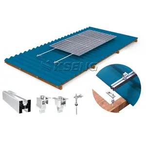 Stok Eu rel pemasangan surya rel atap surya komponen pemasangan rel aluminium 2400 untuk sistem pemasangan atap tenaga surya