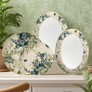 Juegos de platos de cena de porcelana de hueso, juegos de <span class=keywords><strong>vajilla</strong></span> de cerámica para comedor romántico, juegos de <span class=keywords><strong>vajilla</strong></span> para banquetes con <span class=keywords><strong>vajilla</strong></span> de embalaje - Product Image 3