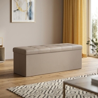 Tabouret repose-pieds moderne en faux cuir banc pouf usine pliable peu encombrant meubles de rangement pour chambre école salon
