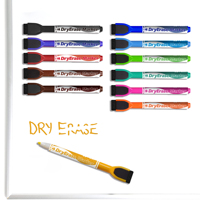 Marqueur non toxique et à faible odeur, marqueur magnétique effaçable à sec/stylo marqueur assorti de 12 couleurs