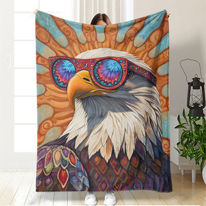 Couverture en flanelle Mandala, couverture de sieste, plaids pour la décoration intérieure, vente en gros, résistante à la décoloration, OEM ODM - Product Image 4