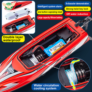 Yf 2.4GHz 25 km/h RC thuyền tiết kiệm điện không thấm nước chàng trai sinh nhật Giáng sinh Quà Tặng điều khiển từ xa tàu cao tốc - Product Image 3