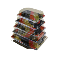 OEM/ODM Boîte d'emballage écologique en plastique personnalisé de qualité alimentaire Conteneur à sushi jetable à emporter