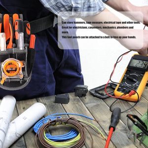 Ceinture de boîte à outils, sac en tissu Oxford, adapté aux électriciens et aux charpentiers, multi-poches, facile à transporter - Product Image 4