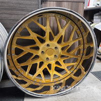 Jantes forgées XINLAI 20x9 21x10 22x11 5x112 5x114.3 5x120, centre doré, lèvre polie, multi-branches pour Audi RS6 Avant BMW M3 G80