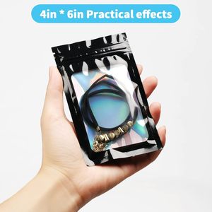 再利用可能な3面シールヒートシールジッパーポーチグラデーションレインボージップロックジッパーマイラー包装袋 - Product Image 5