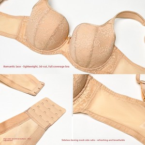 Sujetador con aros <span class=keywords><strong>para</strong></span> mujer, tallas grandes 75D-95J, push-up, antideslizante, transpirable, copa completa, <span class=keywords><strong>para</strong></span> chicas con curvas y busto <span class=keywords><strong>grande</strong></span> - Product Image 4