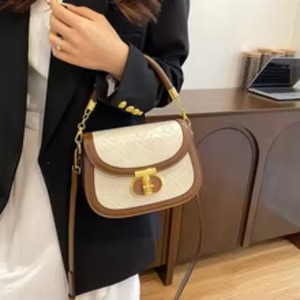 New Retro <b>Small</b> square Saddle Bag, Fashionable Crossbody Bag, Luxurious High-quality Embossed Women's Designer Luxury <b>Handbag</b> - Product Image 2