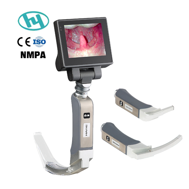 Adjustable Brightness Disposable Fiber Optic Medical Video Laryngoscope for Adult Pediatric Neonatal Airway Intubation
