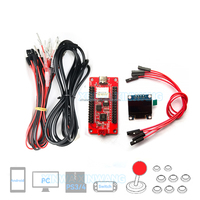 Sanwa düğmesi DIY takımı oyuncu kırmızı kurulu USB sıfır gecikme Arcade sopa oyun makinesi için sıfır gecikme yapılan plastik IOS/// SDK klavye