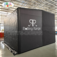 TOYS-OCEAN Tente de jeu gonflable en PVC de haute qualité sur mesure pour simulateur de golf avec support de projecteur et ventilateur intégré