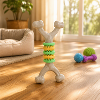 Nouveauté : Jouet à mâcher interactif classique pour chien, bâtonnet à mâcher aromatisé au bœuf pour le nettoyage des dents, jouets pour chiens