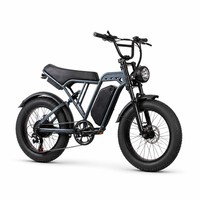 Vélo électrique tout-terrain à pneus larges noirs 750W 48V 15AH 20x4.0, double suspension, style discret, pour trajets urbains et en milieu urbain