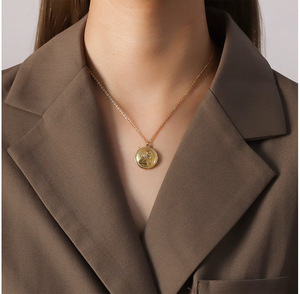 De acero inoxidable de Cupido amor Ángel moneda colgante collar - Product Image 5