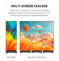 Pantalla LED Portátil Plegable para Publicidad en Centros Comerciales, Pantallas de Bienvenida, Video Promocional Móvil para Exteriores
