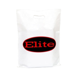 Customized recycled plastic bags shopping packing plastic die cut bags for clothing