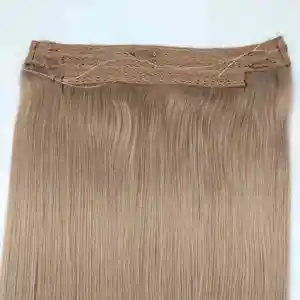 Premium Quality Halo Hair Extension 100% Remy Human Hair Cuticle Aligned Flip Hair Long Lasting