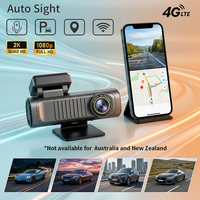 Caméra embarquée DVR 4G GPS double objectif 2K+1080P avant/arrière avec contrôle WiFi via application, 256 Go max, vision nocturne et enregistrement en boucle