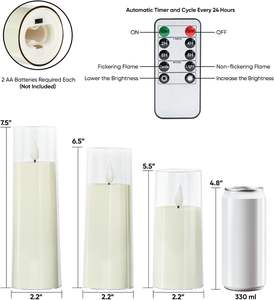 Lampe à bougie LED, bougies électroniques alimentées par batterie, bougies sans flamme, bougies à effet vacillant pour la décoration, lumière décorative pour mariage - Product Image 6