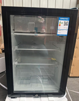 Mini-réfrigérateur de comptoir 100L pour hôtel, vitrine réfrigérée, refroidisseur de bouteilles et de boissons avec congélateur