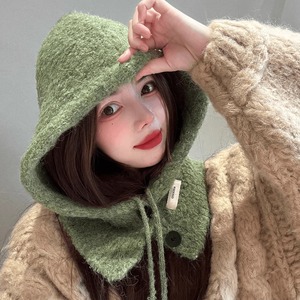 Chapeau Balaclava Automne Hiver Style Coréen Anti-âge Boucle Intégrée au Cou Protection des Oreilles Chaude Spandex/Polyester Fête - Product Image 4