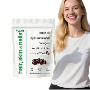 Cápsulas blandas de aceite MCT, biotina y colágeno de marca privada de alta calidad que favorecen la salud y la belleza naturales. - Product Image 1