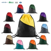Sac à dos promotionnel en polyester tissé avec cordon de serrage et fermeture éclair, idéal pour les événements et les cadeaux promotionnels