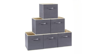 Boîtes de rangement en tissu imperméables pour armoire de chambre à coucher, style maison, cubes de rangement d'angle, bacs de rangement peu encombrants pour tiroirs